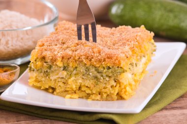Kabak ile pirinç timbale.