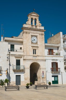 Saat Kulesi. Sammichele di Bari. Puglia. İtalya. 