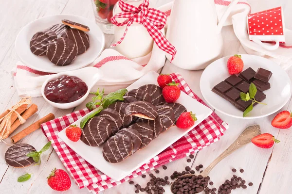 Soft Cakes Strawberry — Stock Photo, Image