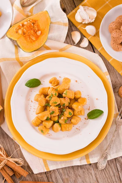 Gnocchi Zucca Con Amaretti Grattugiati — Foto Stock