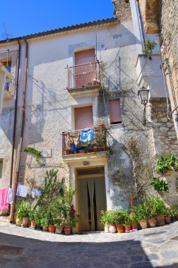alleyway. Rocca Imperiale. Calabria. İtalya.