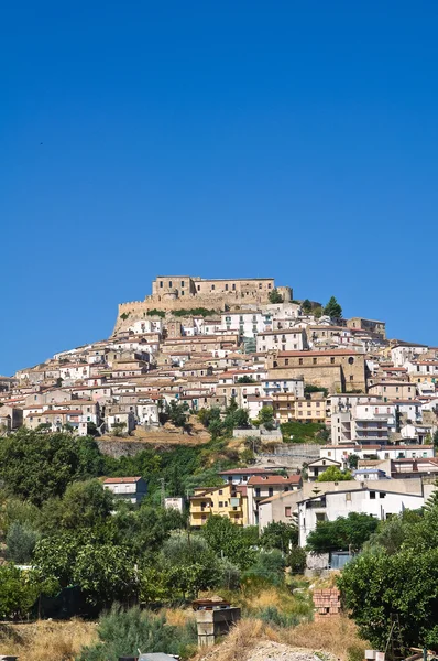 Rocca Imperiale panoramik manzaralı. Calabria. İtalya. — Stok fotoğraf