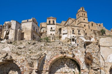 manzarayı craco. Basilicata. İtalya.