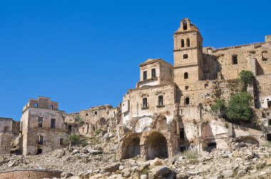 manzarayı craco. Basilicata. İtalya.