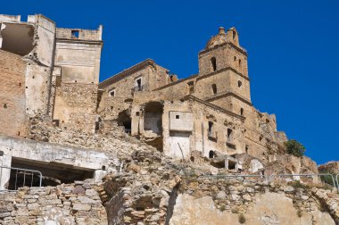 manzarayı craco. Basilicata. İtalya.