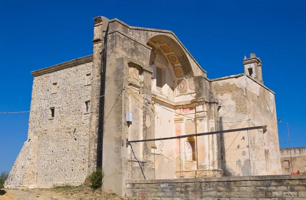 Kerk van st. pietro. Craco. Basilicata. Italië. — Stockfoto