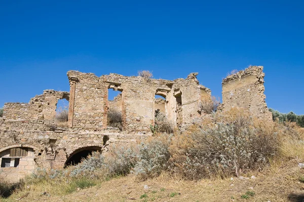 Widok craco. Basilicata. Włochy. — Zdjęcie stockowe