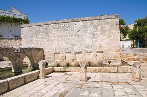 Mittelalterlicher Brunnen. laterza. Apulien. Italien. — Stockfoto