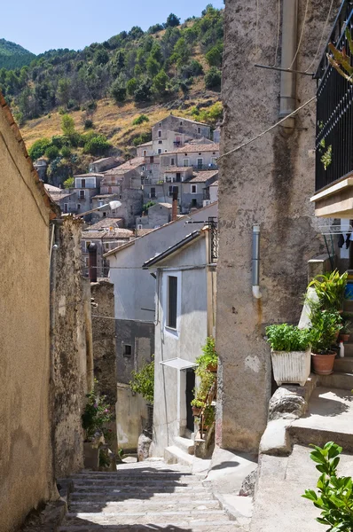 Une ruelle. Morano Calabro. Calabre. Italie . — Photo