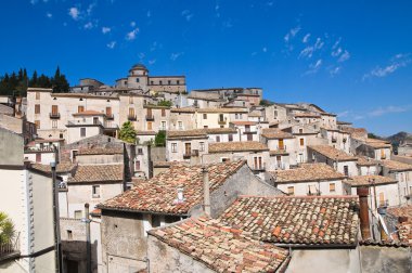 morano calabro panoramik manzaralı. Calabria. İtalya.