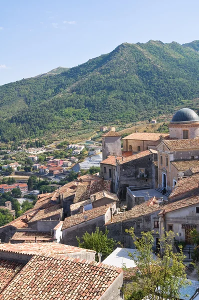 Morano calabro panoráma. Calabria. Olaszország. — Stock Fotó