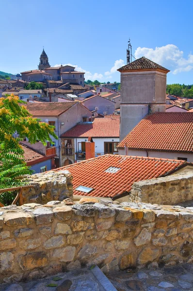 Satriano di Lucania panoramik manzaralı. İtalya. — Stok fotoğraf