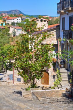 Satriano di Lucania görünümünü. İtalya.