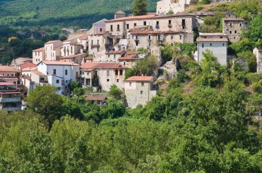 Manzarayı Brienza. Basilicata. İtalya.