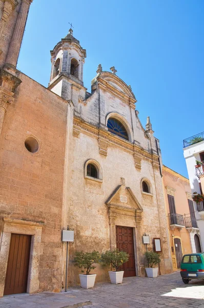 Kostel pohledná. Fasano. Puglia. Itálie. — Stock fotografie