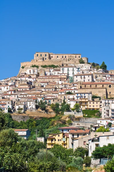 Panoramisch zicht van rocca imperiale. Calabria. Italië. — Stockfoto