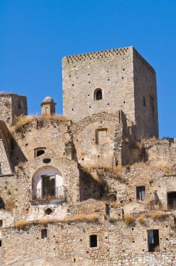manzarayı craco. Basilicata. İtalya.