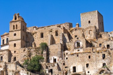 manzarayı craco. Basilicata. İtalya.