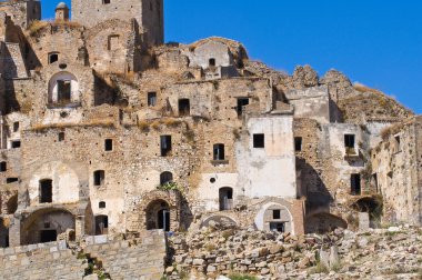 manzarayı craco. Basilicata. İtalya.