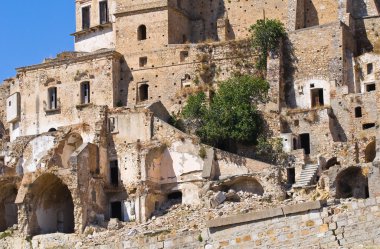manzarayı craco. Basilicata. İtalya.