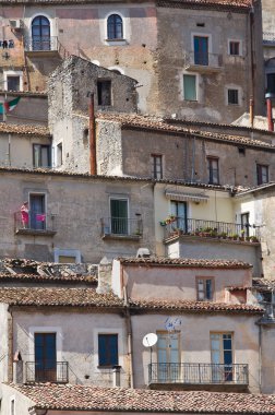 morano calabro panoramik manzaralı. Calabria. İtalya.