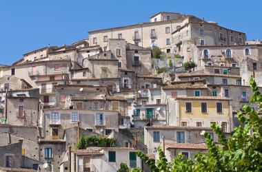 morano calabro panoramik manzaralı. Calabria. İtalya.