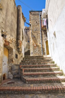 alleyway. Rocca Imperiale. Calabria. İtalya.