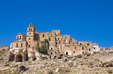 manzarayı craco. Basilicata. İtalya.