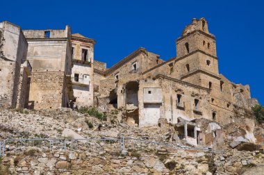 manzarayı craco. Basilicata. İtalya.