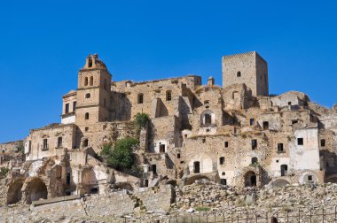 manzarayı craco. Basilicata. İtalya.
