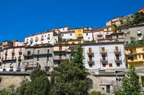 Panoramisch zicht op Viggianello. Basilicata. Zuid-Italië. — Stockfoto