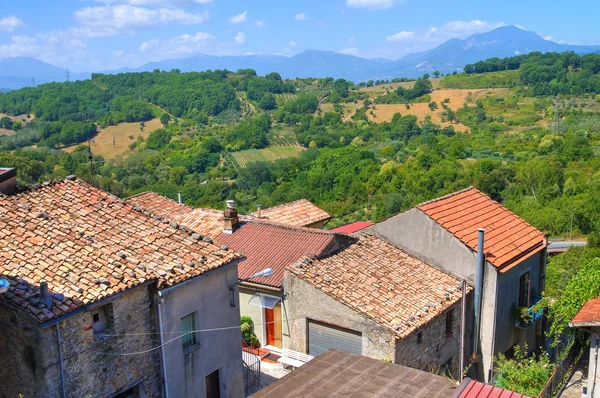 Panoramisch zicht op Viggianello. Basilicata. Zuid-Italië. — Stockfoto
