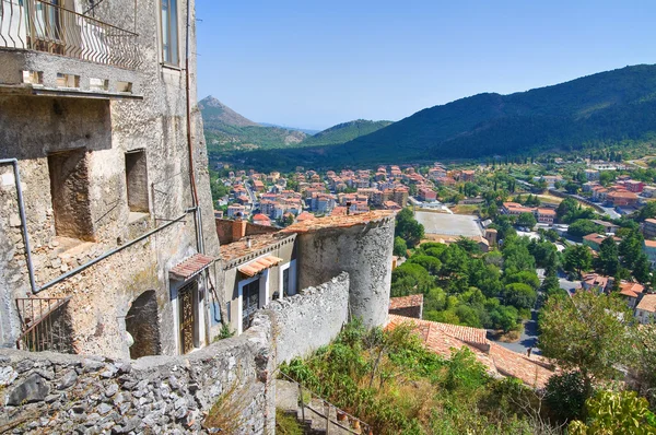 Panoramatický pohled na morano calabro. Kalábrie. Itálie. — Stock fotografie