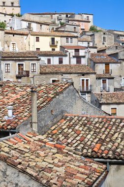 morano calabro panoramik manzaralı. Calabria. İtalya.