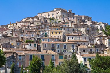 morano calabro panoramik manzaralı. Calabria. İtalya.