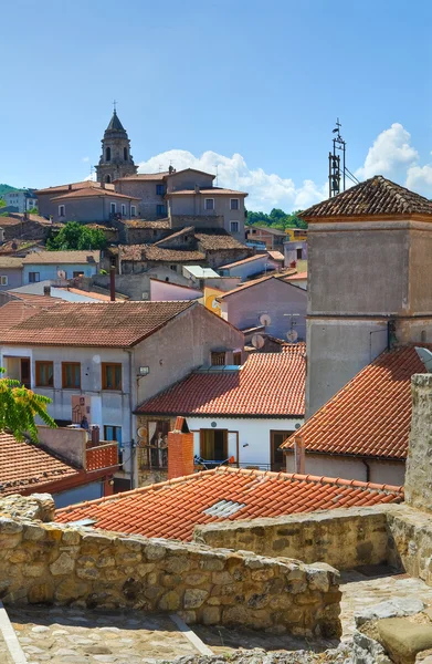 Panoramic view of Satriano di Lucania. Italy. — Stock Photo, Image