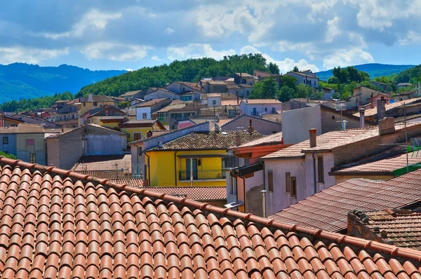 Panoramisch zicht op Satriano di Lucania. Italië. — Stockfoto