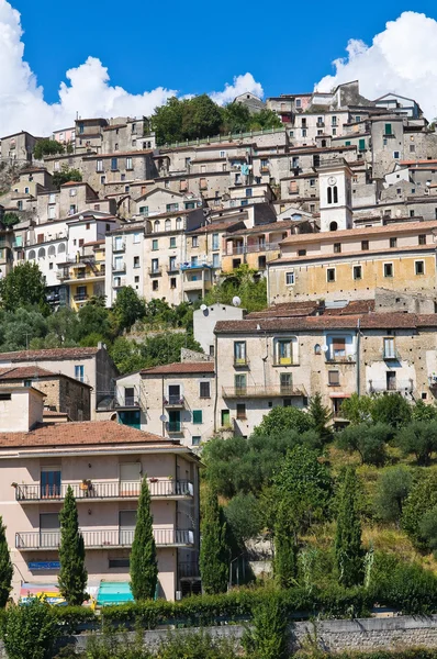 Padula panoramik manzaralı. Campania. Güney İtalya. — Stok fotoğraf