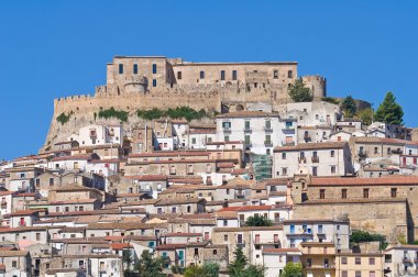 rocca Imperiale panoramik manzaralı. Calabria. İtalya.