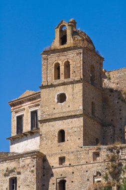 Manzarayı Craco. Basilicata. Güney İtalya.