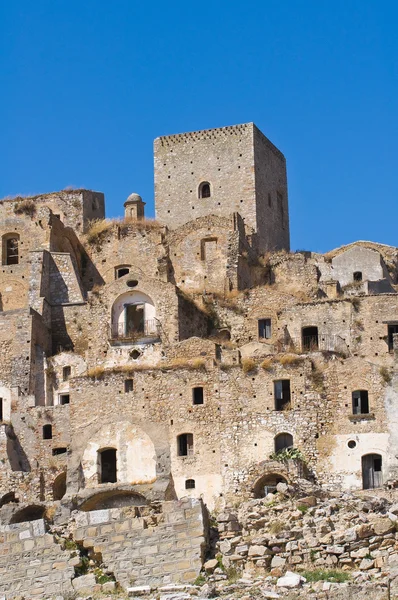 Vista panorâmica de Craco. Basilicata. Sul da Itália . — Fotografia de Stock