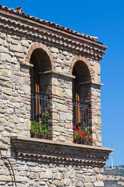 Panoramik guardia perticara. Basilicata. İtalya. — Stok fotoğraf