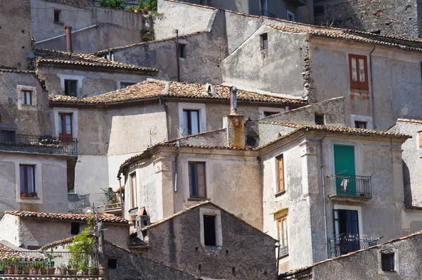 morano calabro panoramik manzaralı. Calabria. İtalya.