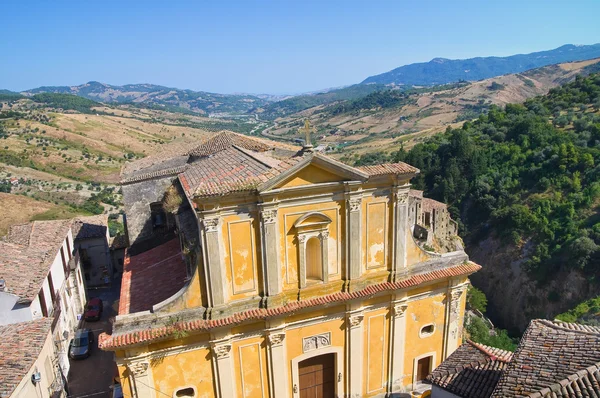 Panoramautsikt över Oriolo. Calabria. Södra Italien. — Stockfoto