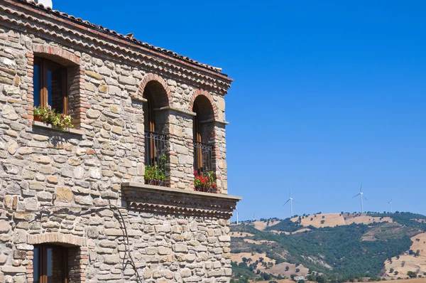Vista panoramica della Guardia Perticara. Basilicata. Italia . — Foto Stock
