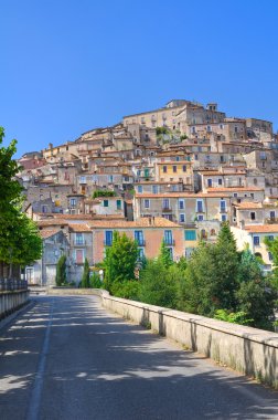 morano calabro panoramik manzaralı. Calabria. İtalya.