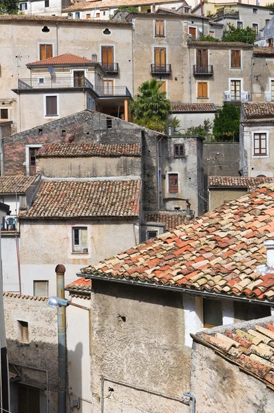 Morano calabro panoramik manzaralı. Calabria. İtalya. — Stok fotoğraf