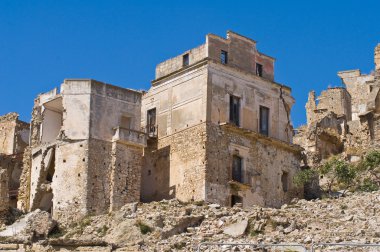 manzarayı craco. Basilicata. İtalya.