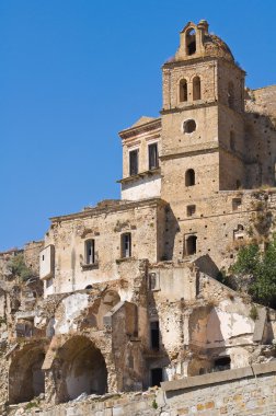 manzarayı craco. Basilicata. İtalya.