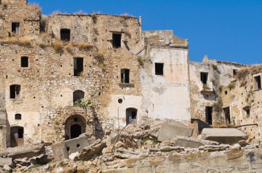 manzarayı craco. Basilicata. İtalya.